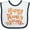 White and Navy, variant on Inktastic Happy Thanksgiving with Leaf Arrow in Fall Colors Boys or Girls Baby Bib