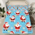 thumbnail image 2 of Castle Fairy Santa Claus 3pcs Twin Sheet Sets,Christmas Snowflakes Twin Fitted Sheet,Polka Dots Breathable Flat Sheet,Super Cozy Cartoon Room Decor, 2 of 7