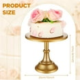 thumbnail image 2 of ABCISI Metal Cake Stand 10 Inch Round Birthday Cake Stand Dessert Cupcake Display Tray Holder for Wedding Baby Shower Christmas Baking Party Supplies (Gold), 2 of 7