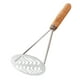 thumbnail image 2 of Machacador de patatas de acero inoxidable con mango de madera | Utensilio de cocina resistente para machacar patatas y verduras | Herramienta de cocina multifuncional para machacar patatas y más, 2 of 7