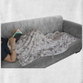 thumbnail image 5 of Vintage Rose Soft Flannel Fleece Throw Blanket, Repetitive Soft Romantic Tones Floral, Cozy Plush for Indoor and Outdoor Use, 50" x 70", White Baby Pink Fuchsia, by Ambesonne, 5 of 5
