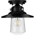 thumbnail image 2 of Tremont Collection One-Light Stainless Steel and Clear Seeded Glass Farmhouse Style Ceiling Light, 2 of 2