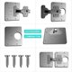 thumbnail image 4 of Placa de reparación de bisagras para muebles, acero resistente a la oxidación, mejora del hogar, muebles, armario, puerta, bisagras, Conjuntos de muebles de dormitorio 2 bloques+bisagra+16 tornillos Billuyoard HA007198-02, 4 of 6