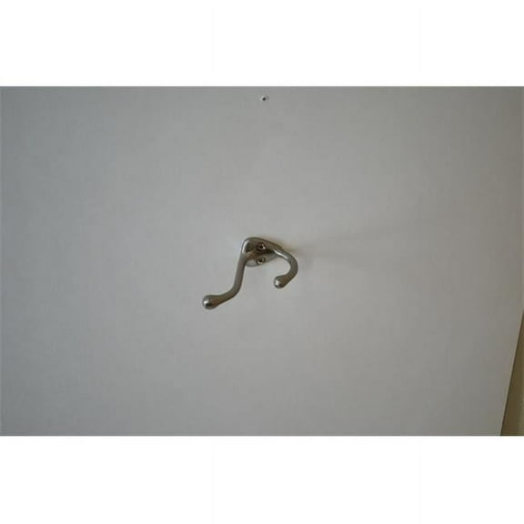 Residential Essentials 10601SN Vertical Double Robe Coat Hook- Satin Nickel