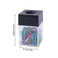 thumbnail image 2 of Paper Clip Holder Dispenser, Large Capacity Desk Organizer with Lid for Office, Classroom, or Home, Includes 18 Multicolored Paper Clips, 2 of 7