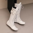 thumbnail image 3 of SACFOF Stylish Women Victorian Boots Low Kitten Heel Mid Calf Boots Lace Up Cute Bow Boots for Ladies Witch Shoes, 3 of 6