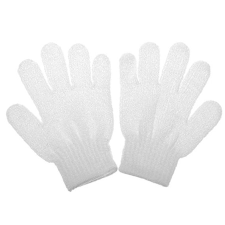 One Spa 1 1 Pcs Candy Color Shower Exfoliating Skin Spa Bath Gloves Massage Clean Hygiene Gloves white ()