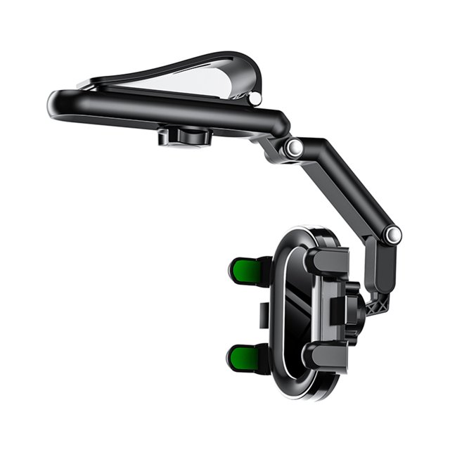 Universal 1080 rotación coche clip soporte para teléfono celular para visera espejo retrovisor