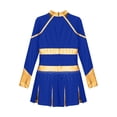 thumbnail image 4 of Hansber Kids Girls Shiny Rhinestone Letter Print Long Sleeve Cheerleading Uniform Dance Dress Blue 8, 4 of 5