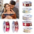 thumbnail image 2 of Embroidered Flower Ribbon 9.84Ft Lace Trim Sun Flower DIY Ribbon Lace Sewing Embroidery Ribbon for Wedding Dress Hairband Clothes Decoration, 2 of 8