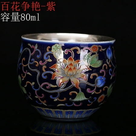 

Gilt Silver Tea Cup Palace Teacup Master Cup Ceramic Cup Tea Cup Household Kung Fu Single Cup Water Cup Wine Cup Tea Set