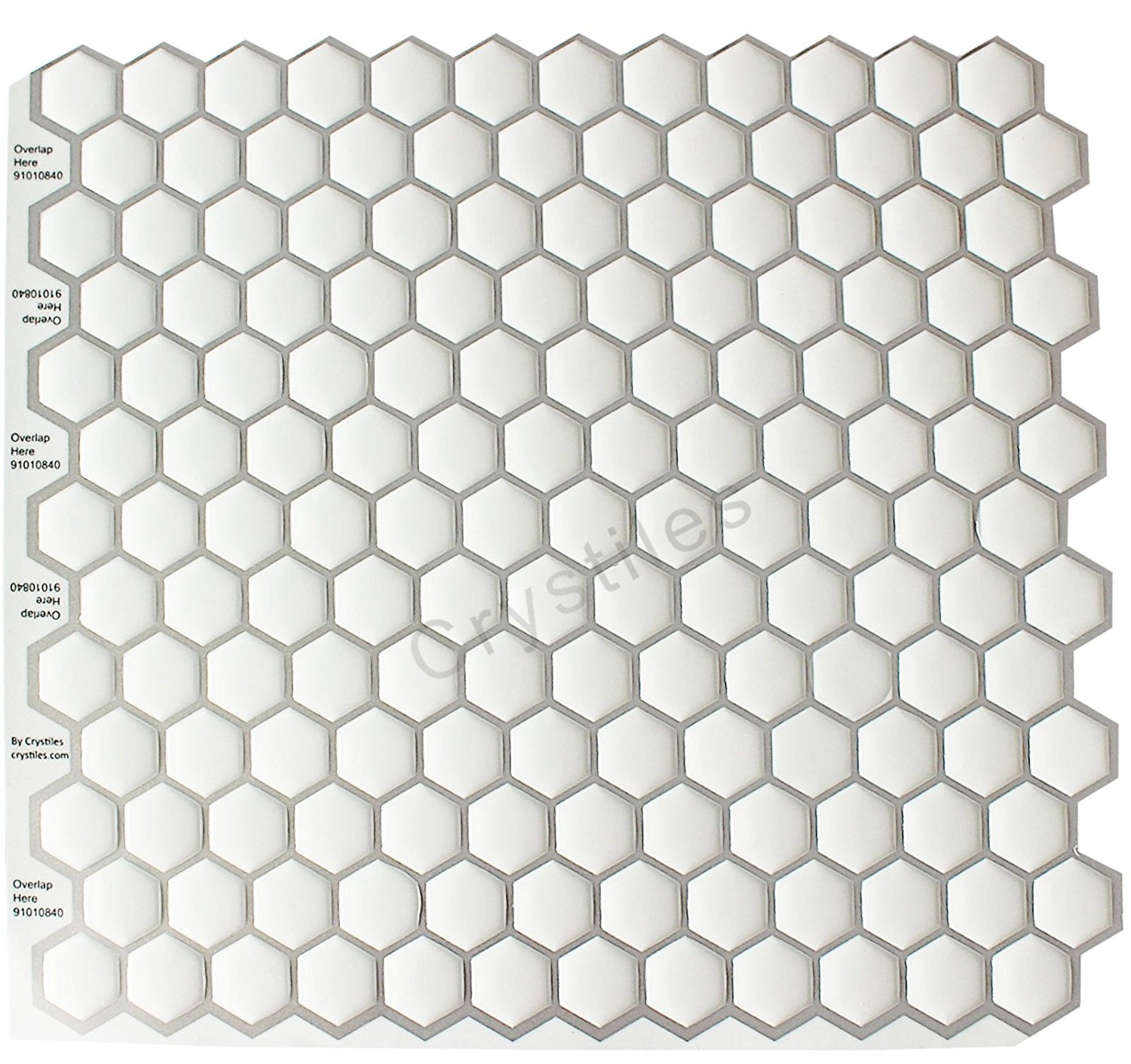 Crystiles L And Stick Self Adhesive On Vinyl Wall Tile Crystiles L And Stick Self Adhesive On Vinyl Wall Tile Backsplash Hexagon White Item 91010840 10 X Each 6 Sheets Pack Com