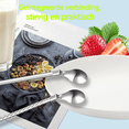 thumbnail image 4 of Juego de 14 piezas de cucharas y pajitas – Acero inoxidable reutilizable con 2 cepillos de limpieza – Para helados, batidos, cócteles y smoothies., 4 of 6