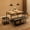 Retro Color, variant on Modern 63" Extendable Rectangle Dining Table Set for 4-6 – 3-Piece Set with 2 Upholstered Benches – Space-Saving, Sturdy Metal Frame, Easy Assembly – Ideal for Kitchen & Dining Room – Rustic Black