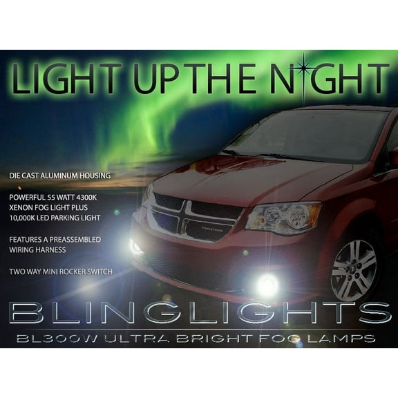 For 2011-2019 Dodge Grand Caravan Xenon Fog Lamps Lights Kit