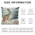 thumbnail image 6 of COMIO Watercolor Snowy Winter Woodland Animals Decorative Throw Pillow Covers for Holiday, Home Sofa Bed Couch Farmhouse Holiday Decor  Set of 2, 6 of 6