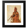 thumbnail image 2 of George Catlin 15x18 Black Modern Framed Museum Art Print Titled - No-O-Mun-Nee, Walks in the Rain, a Warrior (1832), 2 of 5
