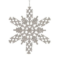 Vickerman 6.25" Silver Glitter Snowflake Christmas Ornament, 12 per Box