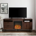 Manor Park Modern Fireplace TV Stand for TVs up to 66" Dark Walnut