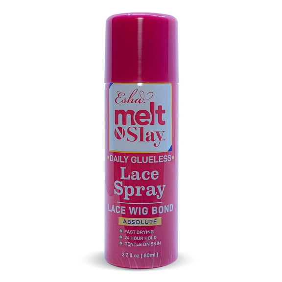 Esha Melt N Slay Glueless Lace Spray, Lace Bond Adhesive Spray for Wigs & Extensions, Strong Hold, Protects Edges, 80ml