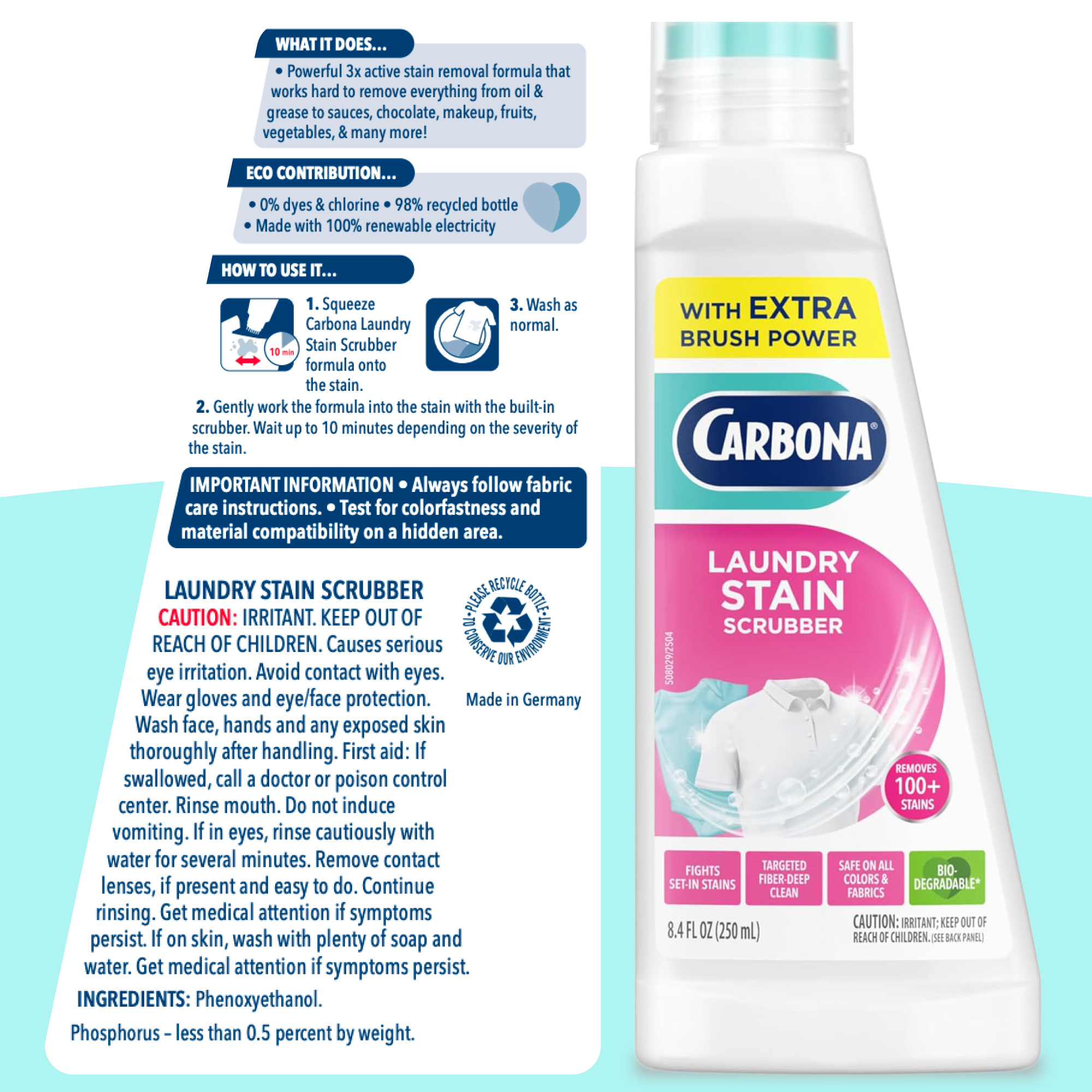 Carbona Stain Scrubber, 8.4 oz Laundry Stain Remover photo 7