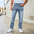 thumbnail image 7 of Gamivast Regular Fit Jeans for Men Classic Straight Leg Stretch Denim Pants Casual Work Trousers for Everyday Wear Comfort Bottoms Vintage Streetwear, 7 of 7