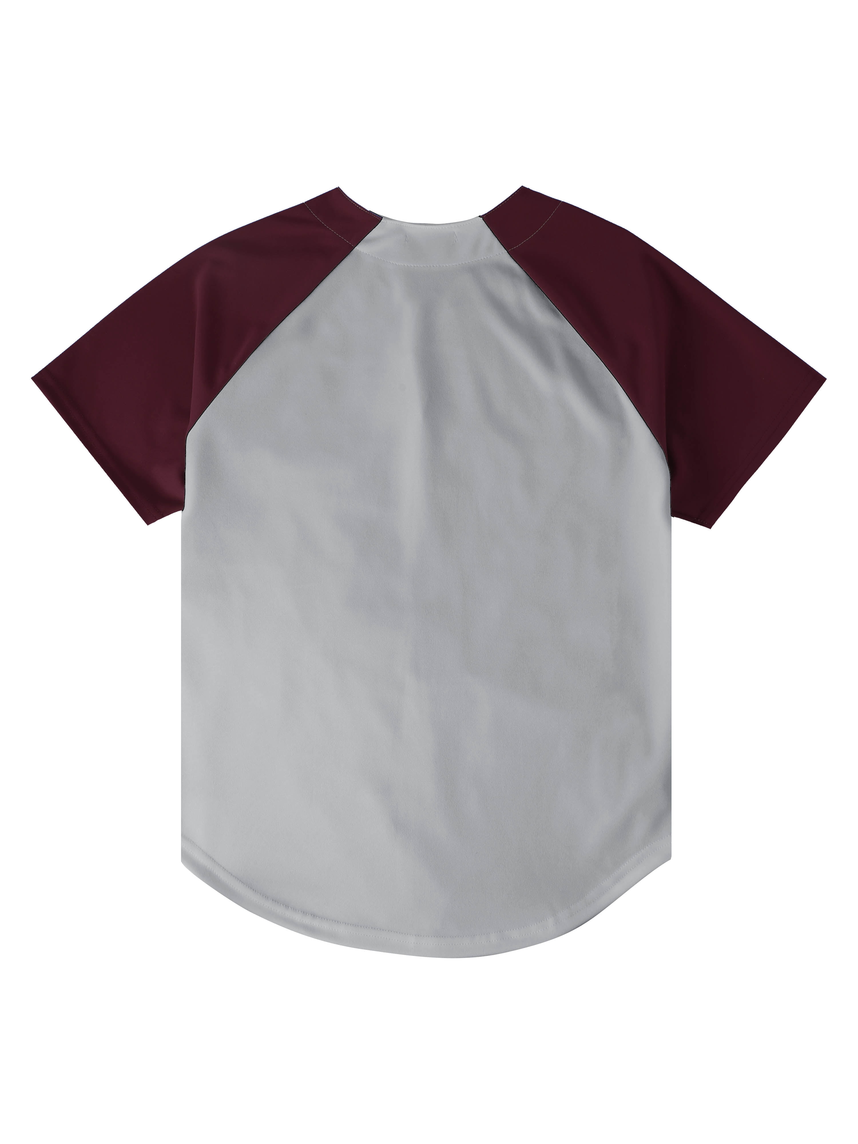 Ma Croix Men's Premium Baseball Tee Button Down Two Tone Raglan Short Sleeve Jersey