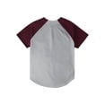thumbnail image 3 of Ma Croix Men's Premium Baseball Tee Button Down Two Tone Raglan Short Sleeve Jersey, 3 of 7