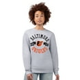 thumbnail image 2 of Women's G-III 4Her by Carl Banks Heather Gray Baltimore Orioles Team Logo Fleece Pullover Sweatshirt, 2 of 3