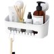 thumbnail image 1 of Reusable No-Drill Shower Shelf Easy Installation Suction Cup Shelf 10KG Load Waterproof Shower Storage for Tiles Shower Wall Bathroom & Kitchen, 1 of 5