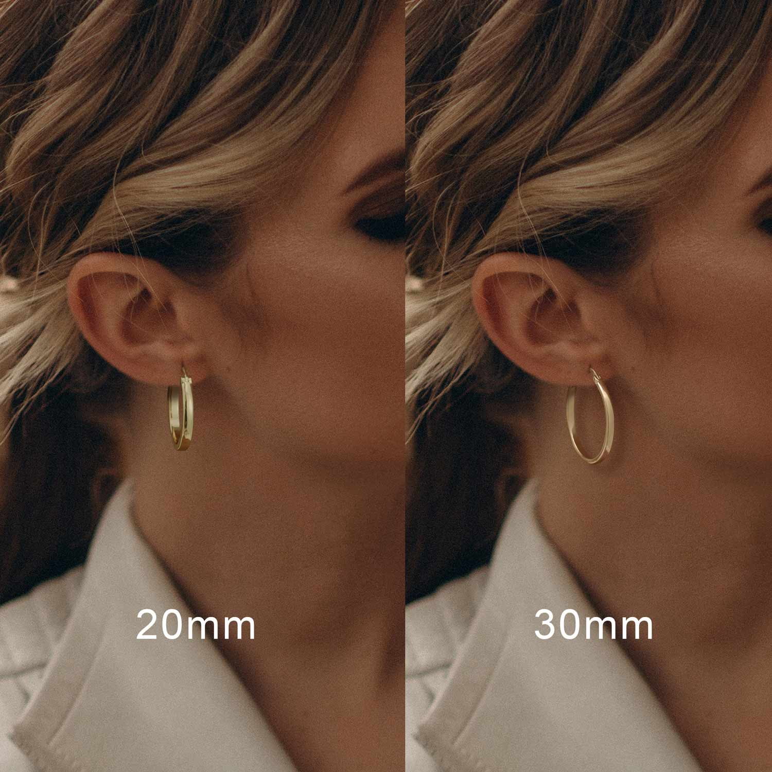 14K Gold Hoop Earrings for Women Lightweight 30mm Large Gold Hoops 14 Karat Gold Plated Earrings for Everyday Wear Elegant Earrings for Women Gift