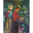 thumbnail image 3 of Edvard Munch 20x24 Black Modern Framed Museum Art Print Titled - Girls Watering Flowers (The Linde Frieze) (1904), 3 of 5