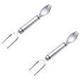 thumbnail image 1 of Oleegame 2PC Stainless Steel Cutlery Set 2in1 Stainless Steel Fruit Cutter 2024 New Watermelon Fork Slicer Cutter Slicer Tool Head Fruit Forks Slicer For Home Kitchen Gadget (3 Pcs) Silver, 1 of 8