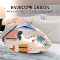 thumbnail image 4 of Yayeee Pillowcase King Size Set of 2 Satin Wrinkle Resistant Pillow Case, Beige Christmas Santa, 4 of 7