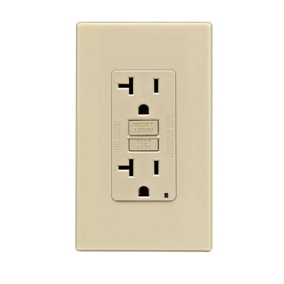 Enchufe eléctrico Leviton C31-GFNT2-0PI GFCI, color beige