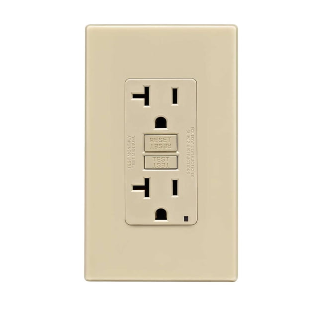 Enchufe eléctrico Leviton C31-GFNT2-0PI GFCI, color beige