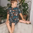 thumbnail image 4 of Balery Coffee Lover Print Conjunto de Pijama Infantil de Manga Corta con Estampado – Ropa de Dormir de Algodón Suave-Small, 4 of 6