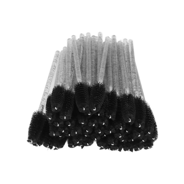 50 pinceles desechables para pestañas, cepillos portátiles para rímel, aplicador de varitas, herramienta de maquillaje, color negro