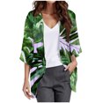 thumbnail image 1 of Mujeres Playa Cubrir Casual Manga Larga Impresa Cardigan, Estilo Ligero para el Hogar Y el Uso Diario, 1 of 4