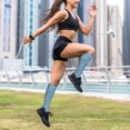 thumbnail image 6 of Lsque Ocean on Striped Pattern Sport Compression Socks for Men & Women 15-20 mmHg Knee High Nurse Pregnant Running Medical and Travel Athletic, 6 of 6