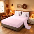 thumbnail image 4 of Homewish Kawaii Spooky Animal Twin Bedding for Girls, Candy Bowtie Ghost Bedding Comforter Set, Pale Pink Yellow Black, Pink Reversible 7-Piece, 4 of 7