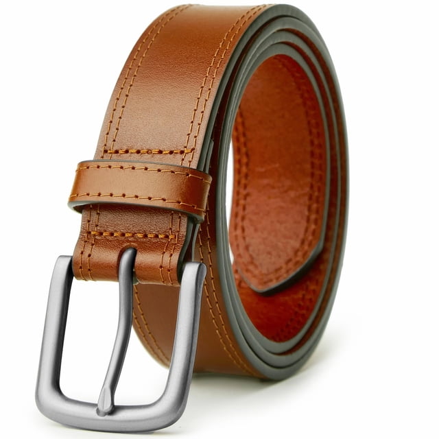 Cinturón VATAN Casual de cuero genuino para hombre B-Brown Talla 38
