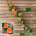 thumbnail image 6 of CMrtew 5.9ft Artificial Tea Rose Vine Garland Real Touch Silk Flowers for Wedding Arch, Backdrop, Garden & Home Decor UV Resistant Indoor/Outdoor Hanging Flowers, 6 of 9