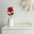 thumbnail image 2 of Long Stem Felt Poinsettia Pick (Red), 2 of 3