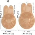 thumbnail image 2 of Sujetador adhesivo invisible, cubiertas de pezones reutilizables, sujetador sin espalda sin tirantes, sujetador deportivo para mujer, orejas de conejo Xemadio WMZL-2030-2, 2 of 7