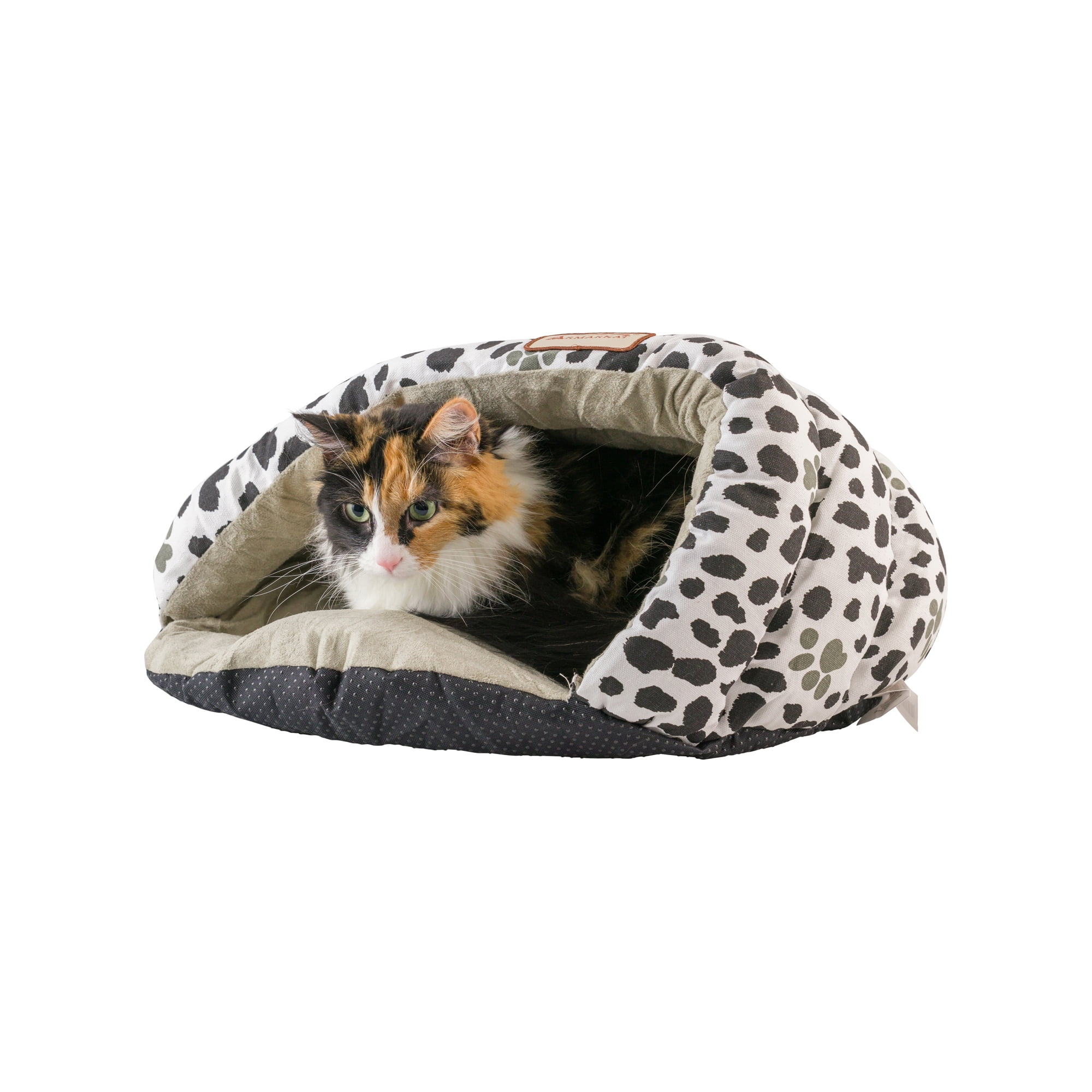 Armarkat Paw Print Cat Bed, Sage Green, 20"L x 20"W x 11"H