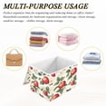 thumbnail image 6 of Yayeee Collapsible Cube Storage Bin with Lid Fabric Closet Decorative Basket with Handles, Apples Flower Pattern, 6 of 7