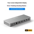 thumbnail image 6 of 16 in 1 Thunderbolt3 Dock Four Monitor 4K@60Hz Resolution 10Gbps USB C Hubs for Laptop, 6 of 9