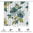 thumbnail image 2 of Shower Curtain sets and Bath Mat Set, Green Leaves Pattern Printed on Shower Curtain Set with Rugs and Accessories, Suitable for Small Bathroom Gym Guest Bath, 72 x 72 inches, 2 of 8