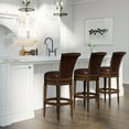 thumbnail image 6 of Open Box Maven Lane Pullman High-Back Swivel Bar Stool, Dark Walnut, Bar Height, 6 of 6